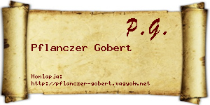 Pflanczer Gobert névjegykártya